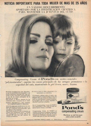LAMINA V21297: Publicidad Pond's compensating cream