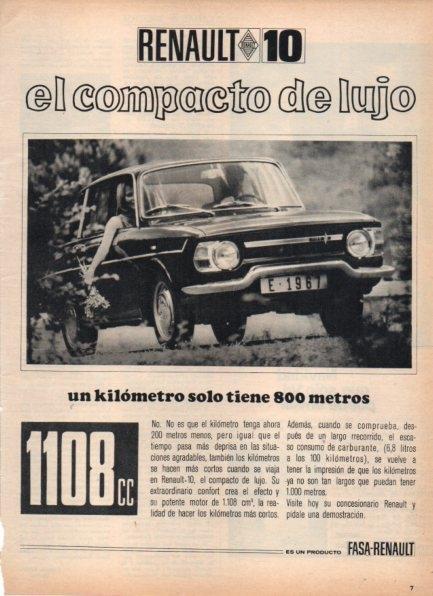 LAMINA V21271: Publicidad Renault 10
