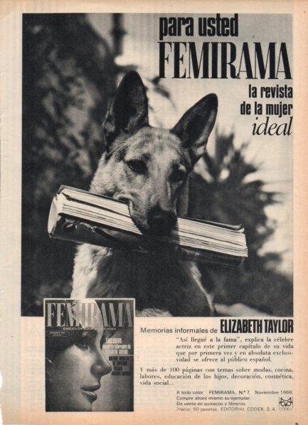 LAMINA V21272: Publicidad Femirama revista de la mujer