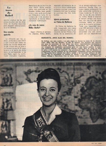 LAMINA V21274: Margarita Miss Alas del Mundo