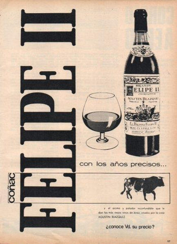 LAMINA V21276: Publicidad coñac Felipe II