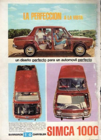LAMINA V21674: Publicidad Simca 1000