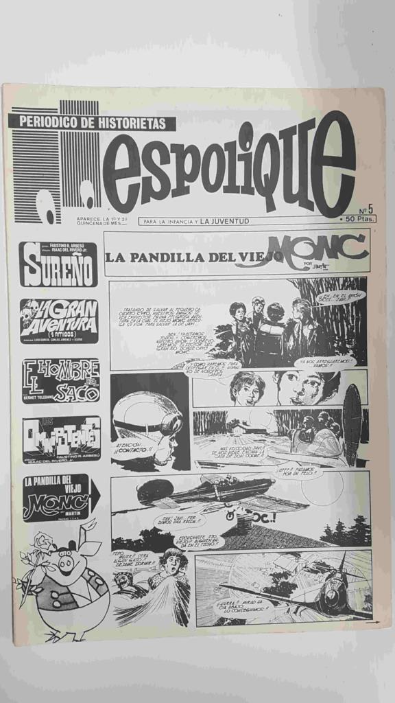 Periodico de Historietas: Espolique num 05. Para la infancia y la juventud - El hombre del saco, La pandilla del viejo monc