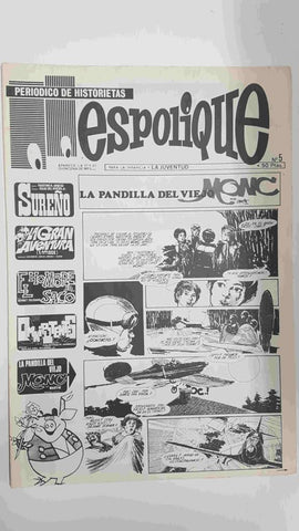 Periodico de Historietas: Espolique num 05. Para la infancia y la juventud - El hombre del saco, La pandilla del viejo monc