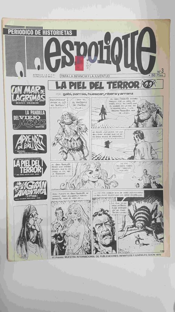 Periodico de Historietas: Espolique num 03. Para la infancia y la juventud - La piel del terror, Un mar de lágrimas