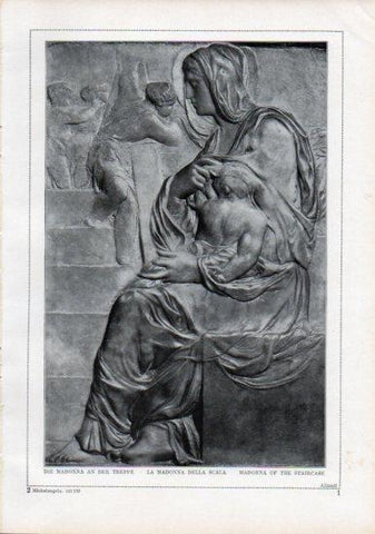 LAMINA V24163: Michelangelo. Madonna of the staircase