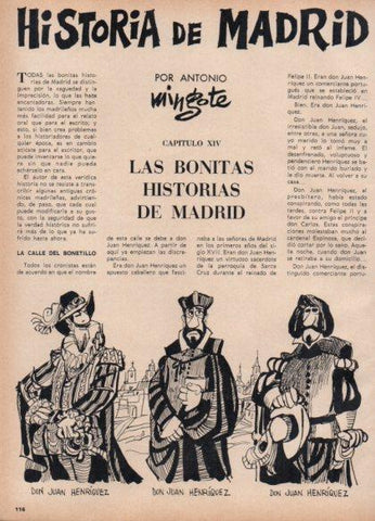 LAMINA V24883: Ilustracion de Mingote para capitulo XIV seccion Historia de Madrid