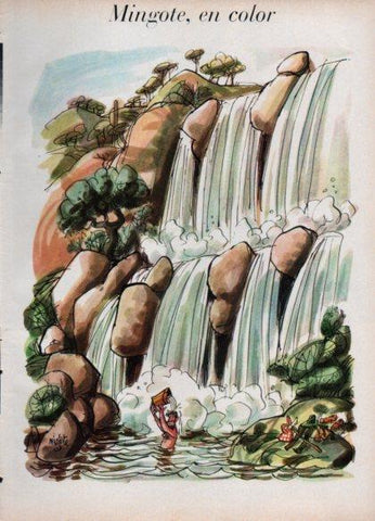 LAMINA V24895: Ilustracion de Mingote en color 1966