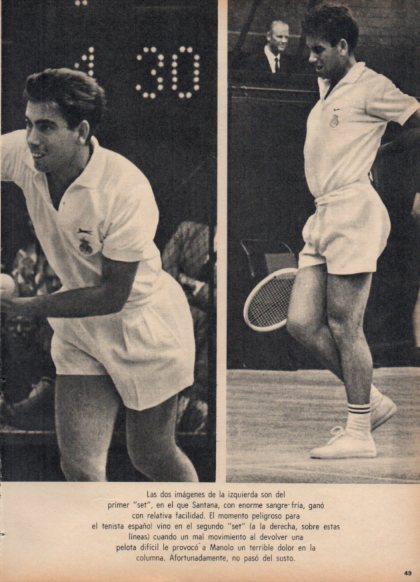 LAMINA V24903: M. Santana en primer set en Wimbledon