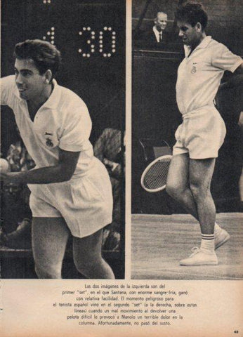 LAMINA V24903: M. Santana en primer set en Wimbledon