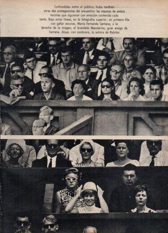 LAMINA V24905: M. Fernanda Santana en las gradas de Wimbledon
