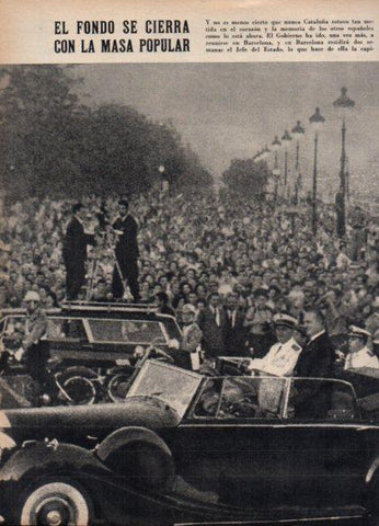 LAMINA V24864: Franco aclamado en Barcelona