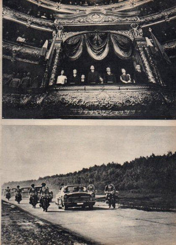 LAMINA V24869: De Gaulle, Podgorny y Kosiguin en Teatro bolshoi