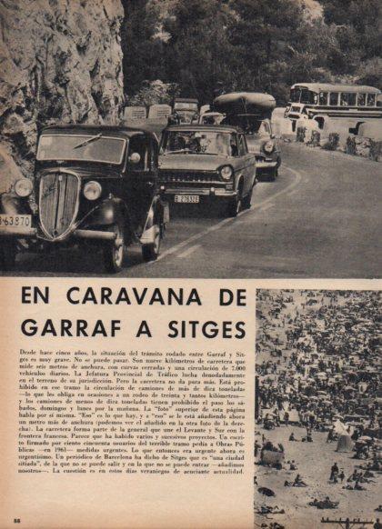 LAMINA V24876: Caravana de coches en las costas de Garraf, Barcelona