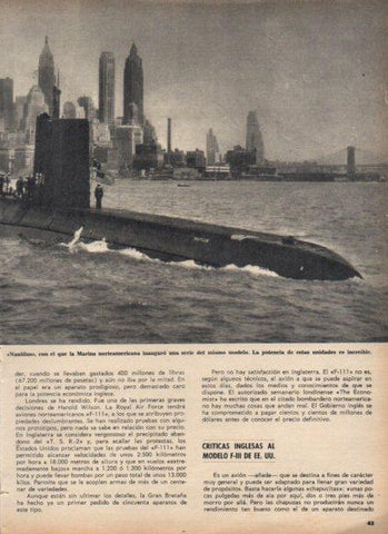 LAMINA V24952: Submarino Nautilus en Nueva York