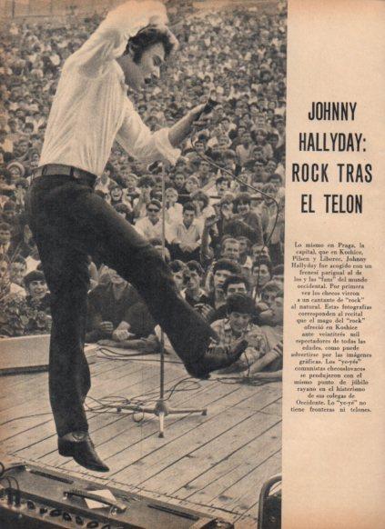 LAMINA V24970: Johnny Hallyday en Praga