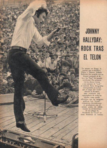 LAMINA V24970: Johnny Hallyday en Praga
