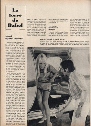 LAMINA V24976: Brigitte Bardot y Gunther Sachs en California
