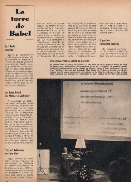 LAMINA V24919: Otto Varburg en XVI Congreso de premios Nobel