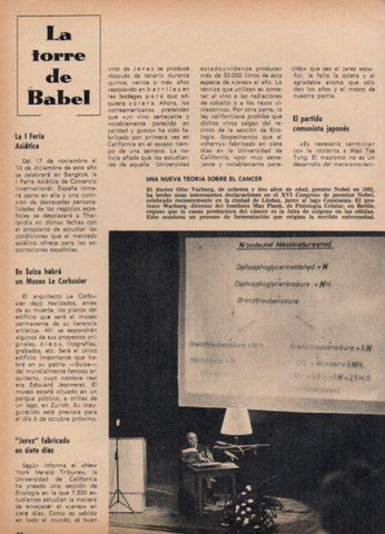 LAMINA V24919: Otto Varburg en XVI Congreso de premios Nobel