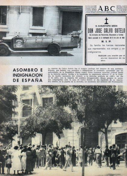 LAMINA V24923: Esquela y casa de Jose Calvo Sotelo