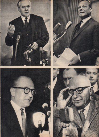 LAMINA V24928: H. Wilson, W. Brandt, Guy Mollet y P. Nemi