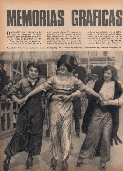 LAMINA V24935: La Bella Nena patinando en Barcelona