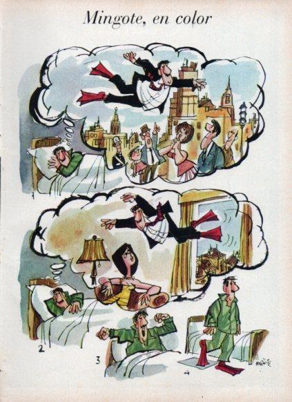 LAMINA V24942: Ilustracion de Mingote en color 1966