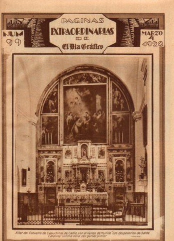 LAMINA V24752: Altar del Convento de Capuchinos de Cadiz