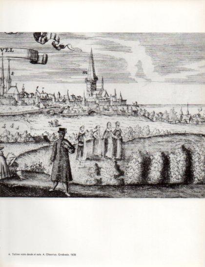 LAMINA V24764: Vista de Tallinn desde el este grabado A. Olearius 1656
