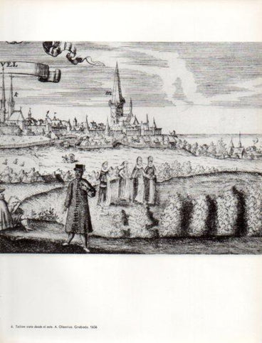LAMINA V24764: Vista de Tallinn desde el este grabado A. Olearius 1656