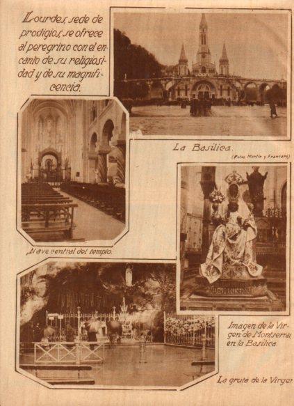 LAMINA V24759: Virgen de Montserrat en la Basilica de Lourdes