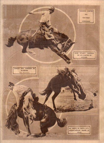 LAMINA V24726: Jinetes del far-west americano