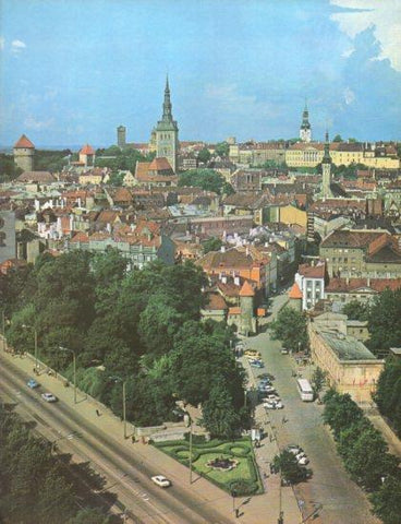 LAMINA V24838: Calle Viru vista desde el hotel Viru, Tallinn