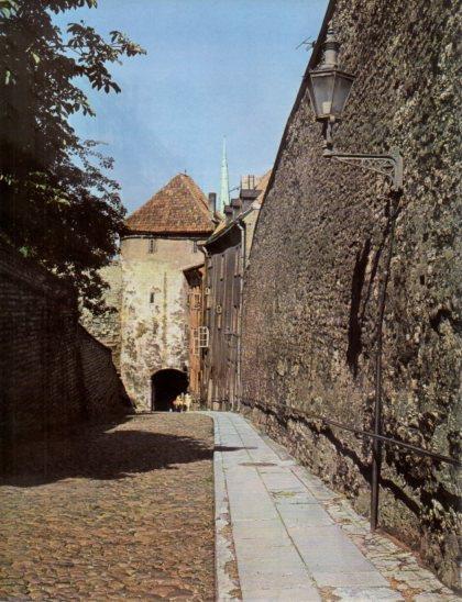 LAMINA V24786: Tallinn. Torre Pikk Jalg vista desde la Ciudad Baja