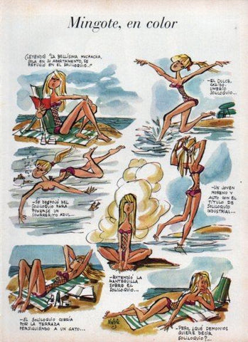 LAMINA V24979: Ilustracion de Mingote en color 1966