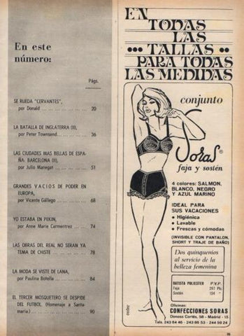 LAMINA V25156: Publicidad Confecciones Soras