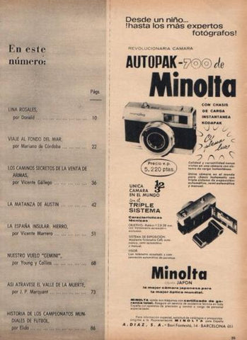 LAMINA V25158: Publicidad Minolta Autopak-700