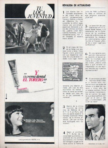 LAMINA V25164: Publicidad El Torero crema dental