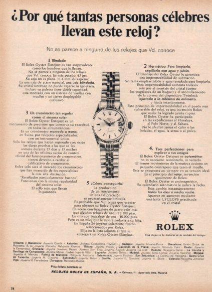 LAMINA V25171: Publicidad Rolex
