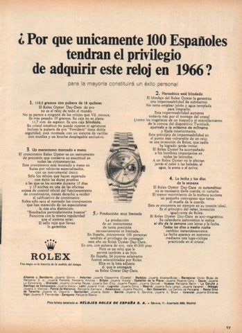 LAMINA V25172: Publicidad Rolex