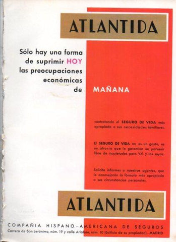 LAMINA V25175: Publicidad Atlantida Seguros