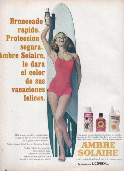 LAMINA V25169: Publicidad Ambre Solaire