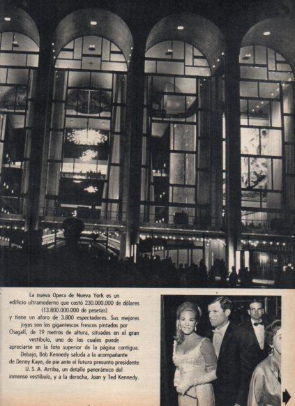 LAMINA V25122: Ted y Joan Kennedy en la Opera de Nueva York