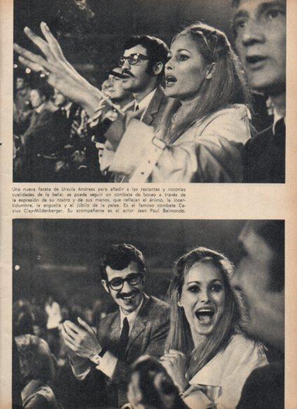 LAMINA V25130: Ursula Andress y Belmondo en combate de boxeo