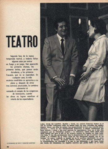 LAMINA V25136: Alberto Closas y Julia Gutierrez en escena flor de cactus
