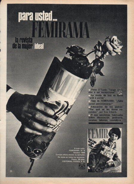 LAMINA V25228: Publicidad revista Femirama