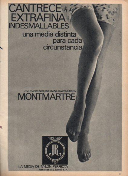 LAMINA V25232: Publicidad medias Montmartre de JR