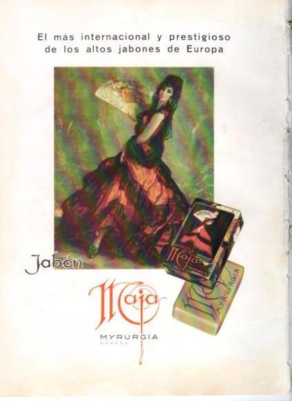 LAMINA V25221: Publicidad jabon Maja de Myrurgia