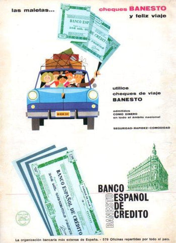 LAMINA V25239: Publicidad cheques de viaje Banesto